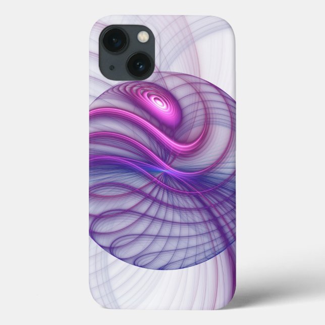 Funda De Case-Mate Para iPhone Hermoso Swing Moderno Resumen Arte Fractal Rosa (Reverso)