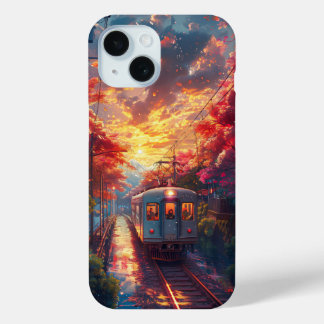 Funda Para iPhone 15 Hermoso Tren Al Azar