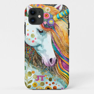 Funda Para iPhone 11 Hermoso Unicornio de Fantasía