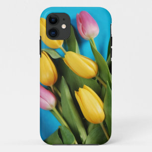 title_seo2 Hermosos tulipanes de primavera rosados y amarillo