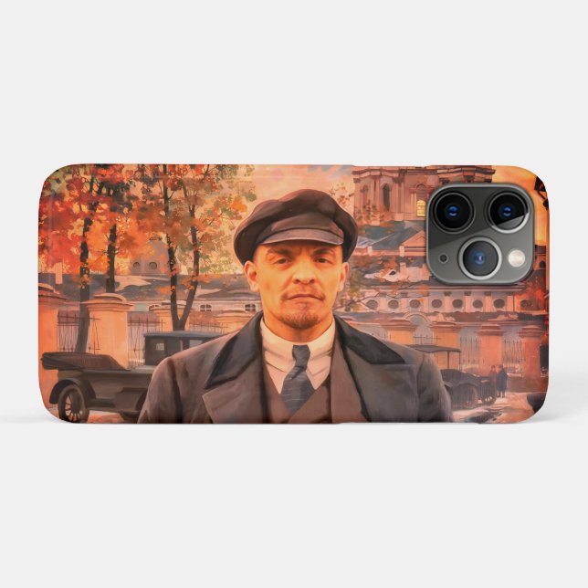 Funda De Case-Mate Para iPhone Héroe comunista Vladimir Lenin, URSS, CCCP (Reverso (horizontal))