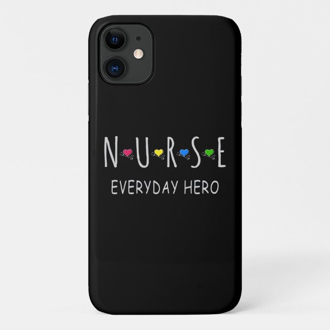 Funda De Case-Mate Para iPhone Héroe cotidiano enfermera (Reverso)