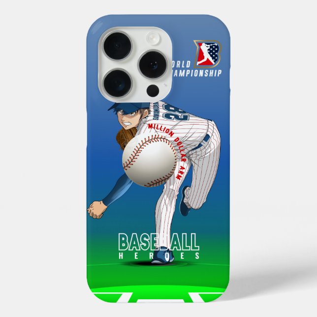 Funda De Case-Mate Para iPhone Héroe de béisbol con Million Dollar Arm | (Reverso )