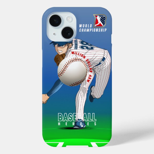 Funda De Case-Mate Para iPhone Héroe de béisbol con Million Dollar Arm | (Reverso )