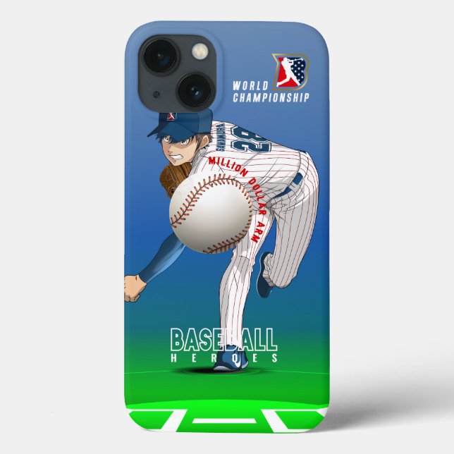 Funda De Case-Mate Para iPhone Héroe de béisbol con Million Dollar Arm | (Reverso)