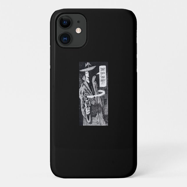 Funda De Case-Mate Para iPhone Héroe de novela gráfica apuntando a un arma (Reverso)