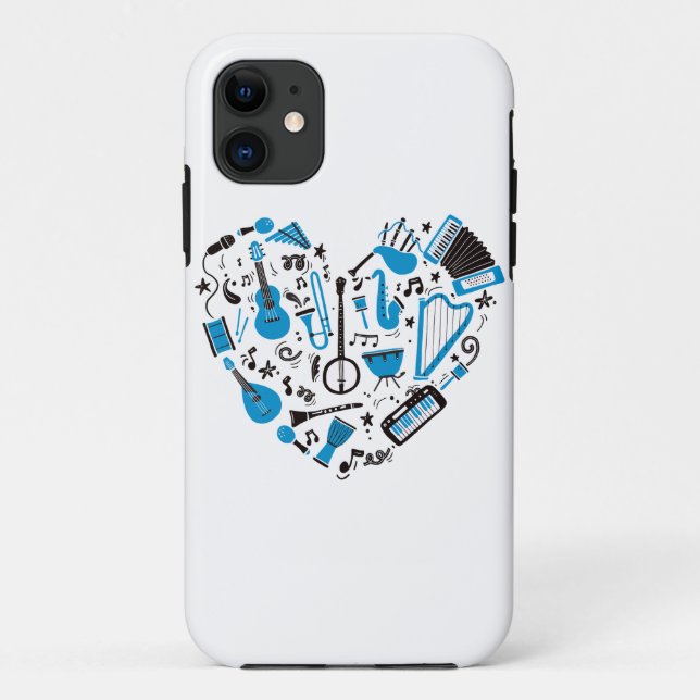 Funda De Case-Mate Para iPhone Herramienta para el corazón de instrumentos musica (Reverso)