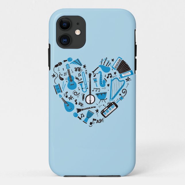 Funda De Case-Mate Para iPhone Herramienta para el corazón de instrumentos musica (Reverso)