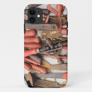 Funda Para iPhone 11 Herramientas Herramienta Antiguo Hombre Rojo Rústi