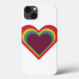Funda Para iPhone 13 Herz ♥ Heart – Rainbow Colors – Regenbogenfarben