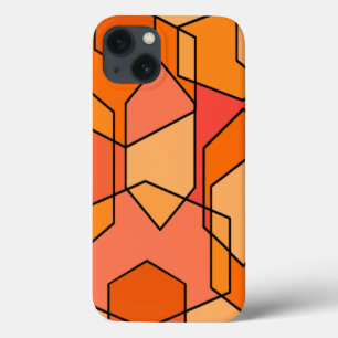 Funda Para iPhone 13 Hexagon Bauhaus - Naranja