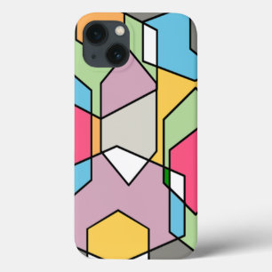 Funda Para iPhone 13 Hexagon Bauhaus - Pasteles