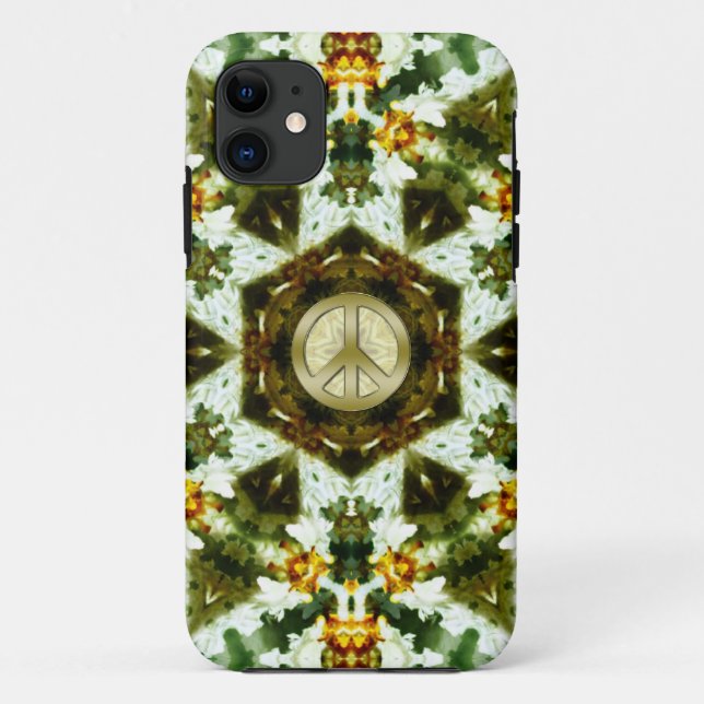 Funda De Case-Mate Para iPhone Hexagon Jasmin Garden Peace Star iPhone 5 Funda (Reverso)
