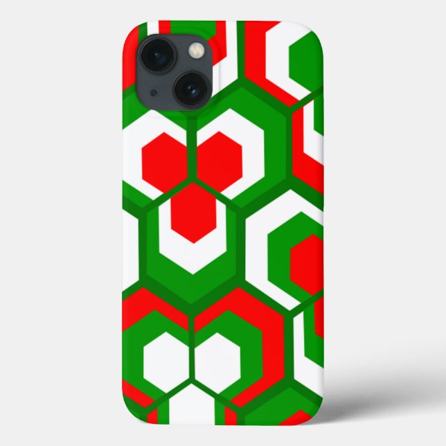 Funda De Case-Mate Para iPhone Hexagons Flowers (Reverso)