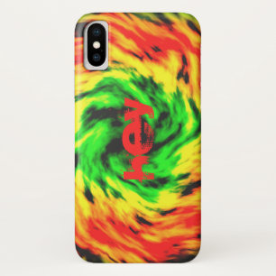 Funda Para iPhone X HEY tie dye flameando