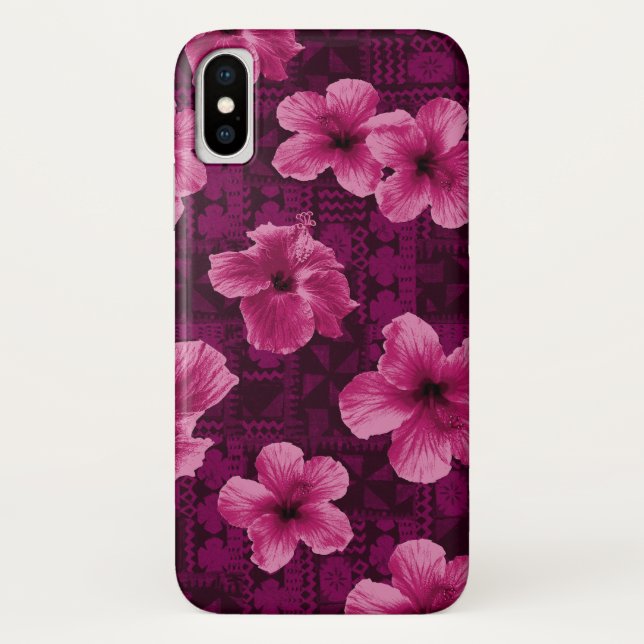 Funda De Case-Mate Para iPhone Hibisco hawaiano tropical del Tapa de Kalalau (Reverso)