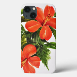 Funda Para iPhone 13 Hibisco rojo caliente