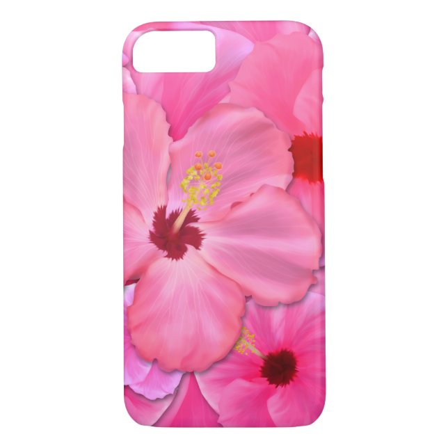 Funda De Case-Mate Para iPhone Hibisco rosado (Reverso)