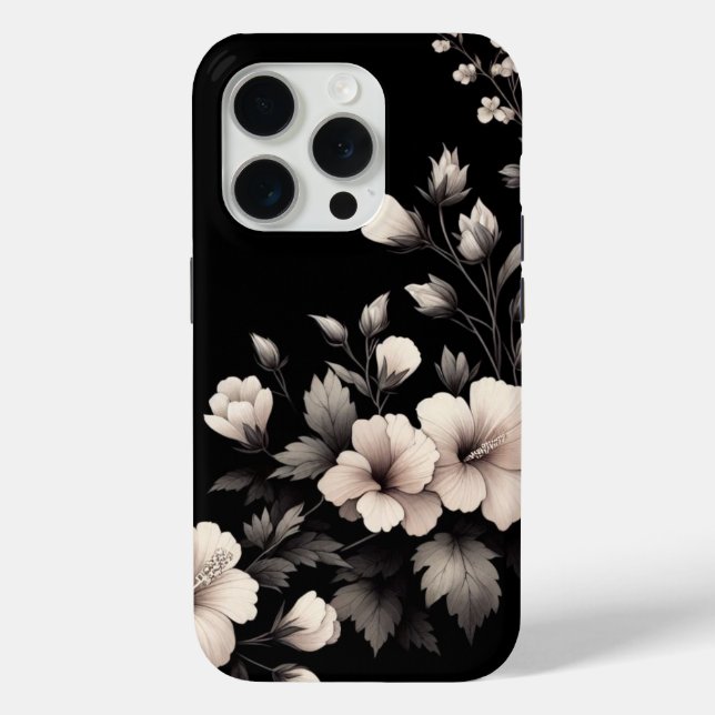 Funda De Case-Mate Para iPhone Hibisco Tímido (Reverso )