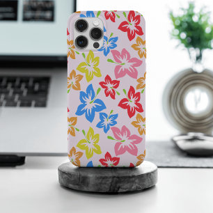 Funda Para iPhone 15 Pro Max Hibiscus Colorido, Patrón De Flores
