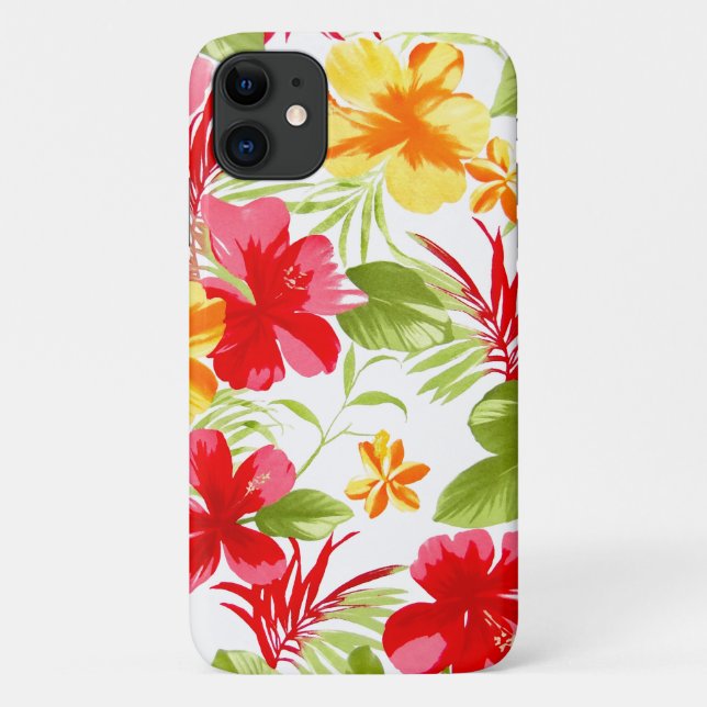 Funda De Case-Mate Para iPhone Hibiscus Floral Fiesta (Reverso)
