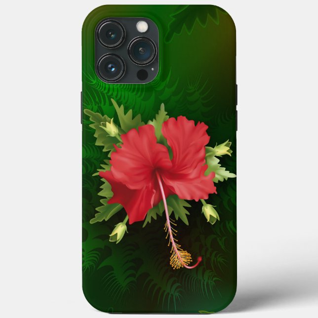Funda De Case-Mate Para iPhone Hibiscus Flower (Reverso )