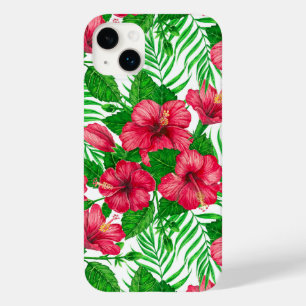 Funda Para iPhone 14 Plus De Case-Mate Hibiscus y hojas de palmera