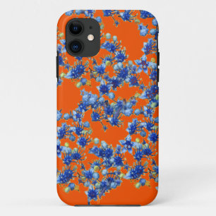 Funda Para iPhone 11 hidrangea naranja y azul