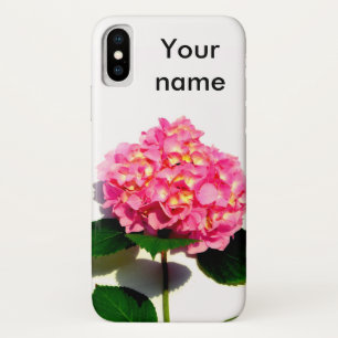 Funda Para iPhone X Hidrangea rosa Flor rosa rosa floral rosa