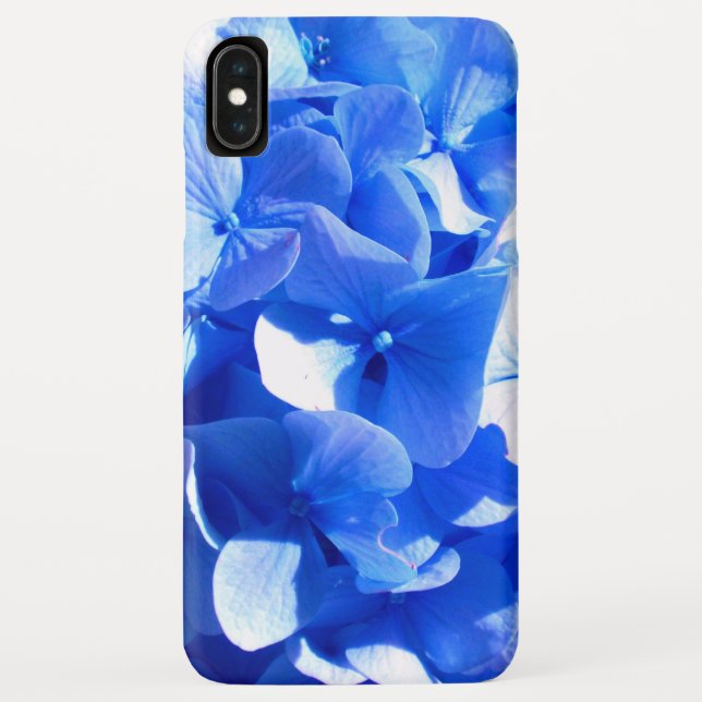 Funda De Case-Mate Para iPhone Hidrenajes azules florales de cobalto elegantes az (Reverso)