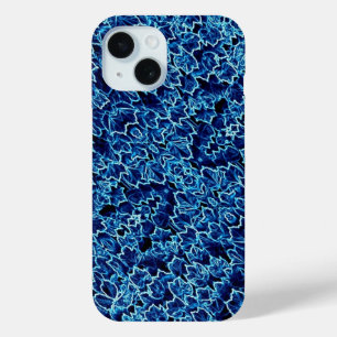 Funda Para iPhone 15 Hiedra Azul Escarchada