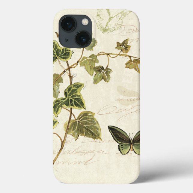 Funda De Case-Mate Para iPhone Hiedras y mariposas (Reverso)