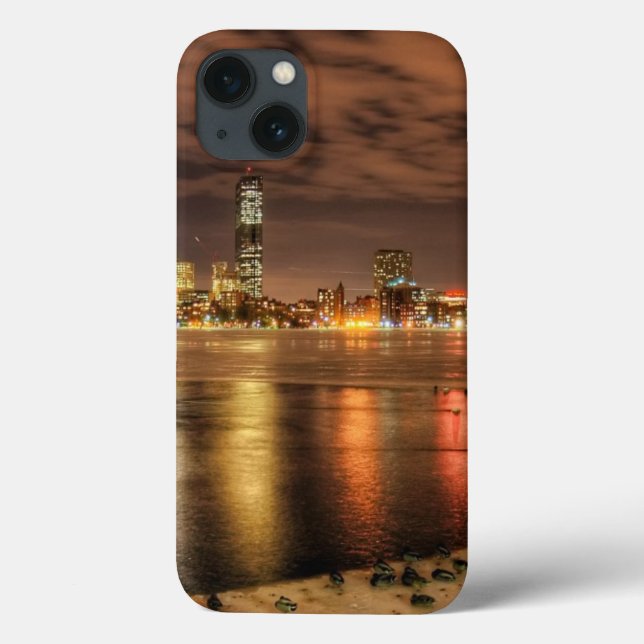 Funda De Case-Mate Para iPhone Hielo derretido parcialmente en el río Charles en (Reverso)