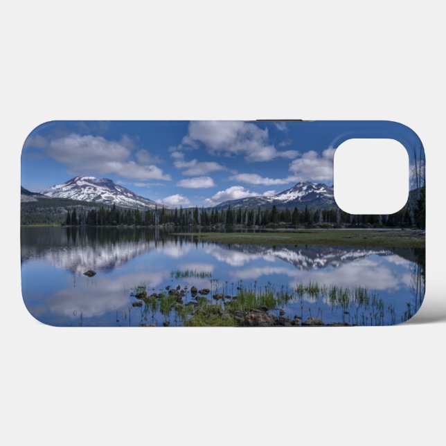 Funda De Case-Mate Para iPhone Hielo y nieve | Lago Sparks, Oregon (Reverso (Horizontal))