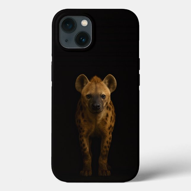 Funda De Case-Mate Para iPhone Hiena manchada salvaje iPhone 13 Black 4 Luxe (Reverso )