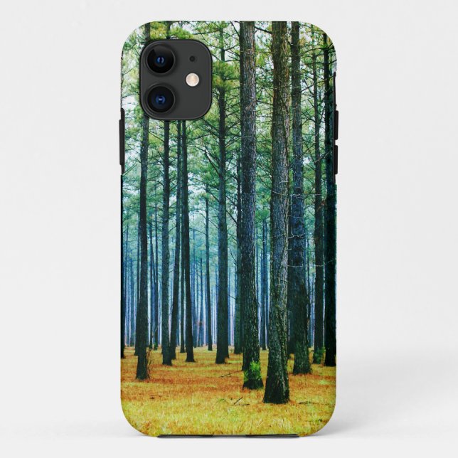 Funda De Case-Mate Para iPhone Hierba hermosa del amarillo del bosque del árbol (Reverso)