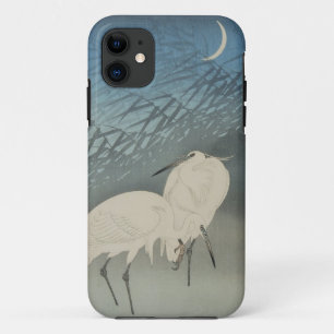 Funda Para iPhone 11 Hierbas blancas y luna, Ohara Koson