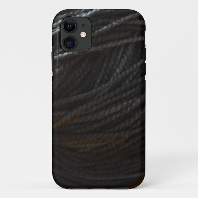 Funda De Case-Mate Para iPhone Hilado negro (Reverso)