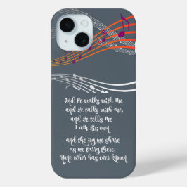 Funda Para iPhone 15 Himno cristiano; camina conmigo y habla