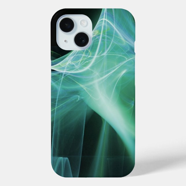 FUNDA DE Case-Mate PARA iPhone HINCHAS FRACTALES EN TURQUÍA AZUL VERDE VERDE AZUL (Reverso )