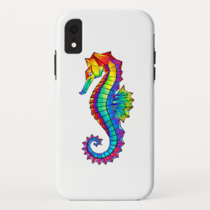 Funda Para iPhone XR Hipoahoría marino poligonal arcoiris