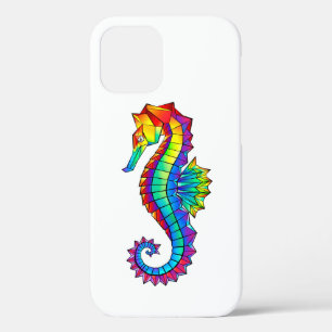 Funda Para iPhone 12 Hipoahoría marino poligonal arcoiris