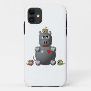 Funda Para iPhone 11 Hipopótamo Adorable con Hámsters