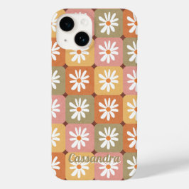 Funda Para iPhone 14 De Case-Mate Hippie retro de los años 1960, Naranja rosa margar