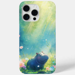 Funda Para iPhone 15 Pro Max Hippo Magical Pond Meadow