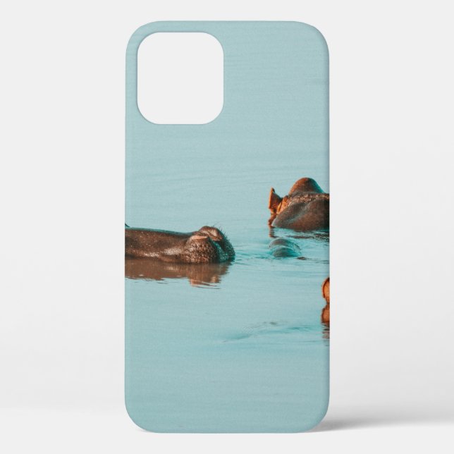 FUNDA DE Case-Mate PARA iPhone HIPPOS REFRIGERANDO EN EL MOMENTO (Reverso )