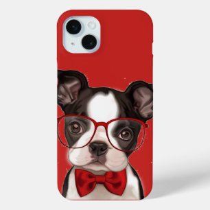 Funda Para iPhone 15 Mini Hipster Boston Terrier Pup