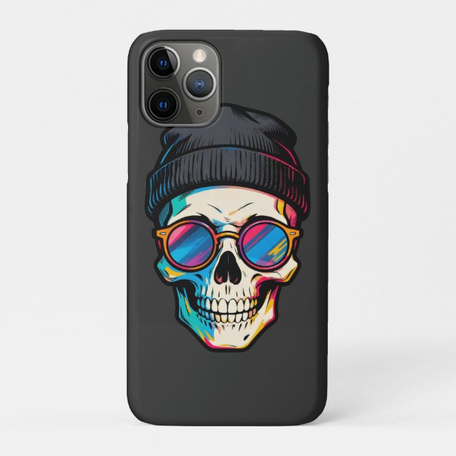 Funda De Case-Mate Para iPhone Hipster Skully (Reverso)