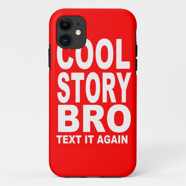 Funda De Case-Mate Para iPhone Historia fresca Bro, texto él otra vez (Reverso)