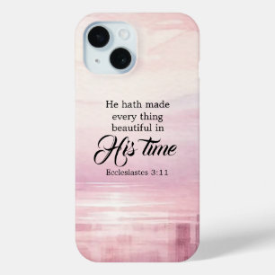 Funda Para iPhone 15 "Hizo Todo Bello", Sunset de color de agua
